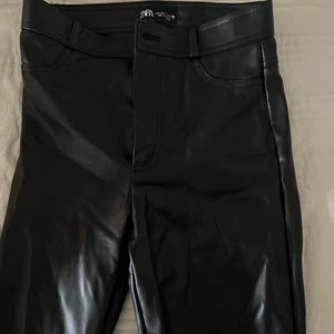 Zara black leather pants!!!